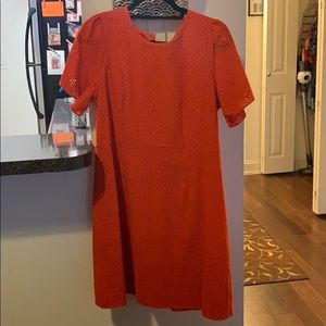 Orange J. Crew short sleeve dress